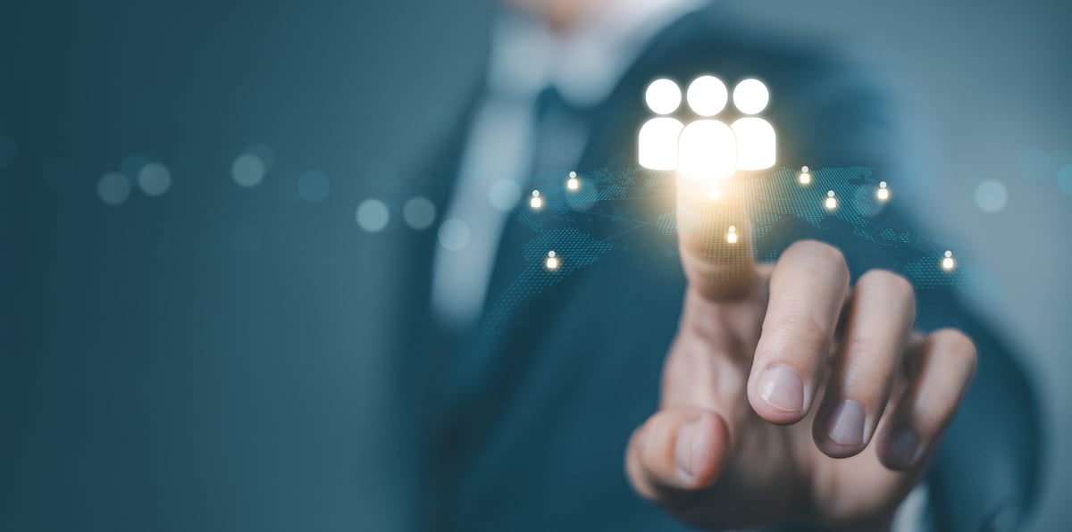 Employer of business and training in a company human resource managers